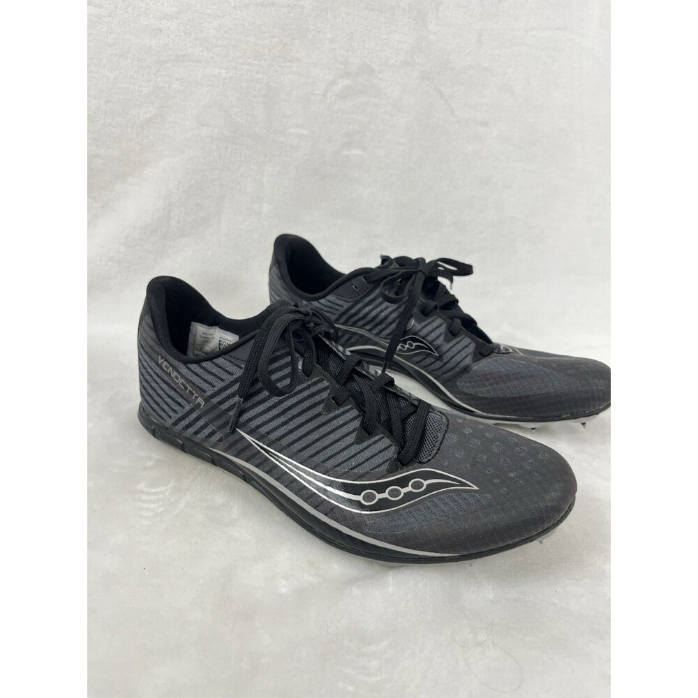 Saucony Vendetta Racing Spikes Men’s Size 8.5 Black Track & Field Shoes